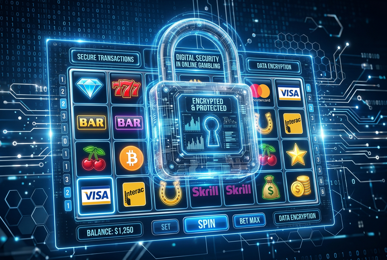 Infografika przedstawiająca bezpieczne płatności w kasynie online