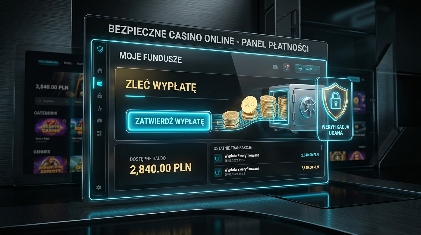 Nowoczesny interfejs wypłat w wypłacalnym kasynie internetowym 2026